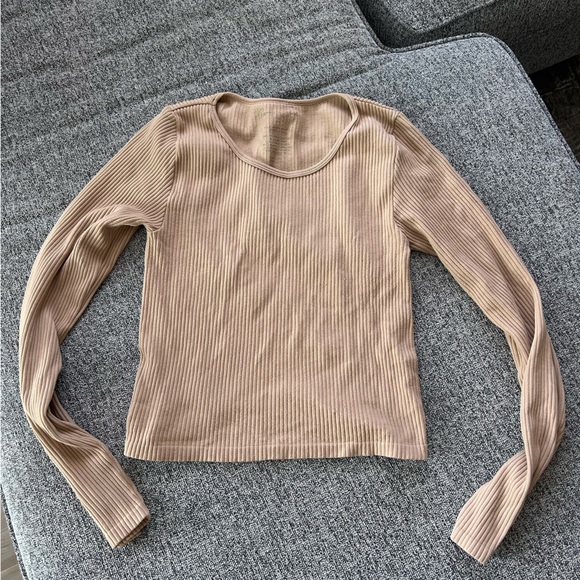 Nude Ribbed Top - Picture 2 of 4